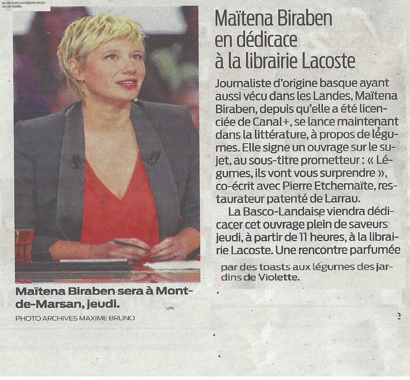 You are currently viewing Maïtena Biraben en dédicace à la librairie Lacoste