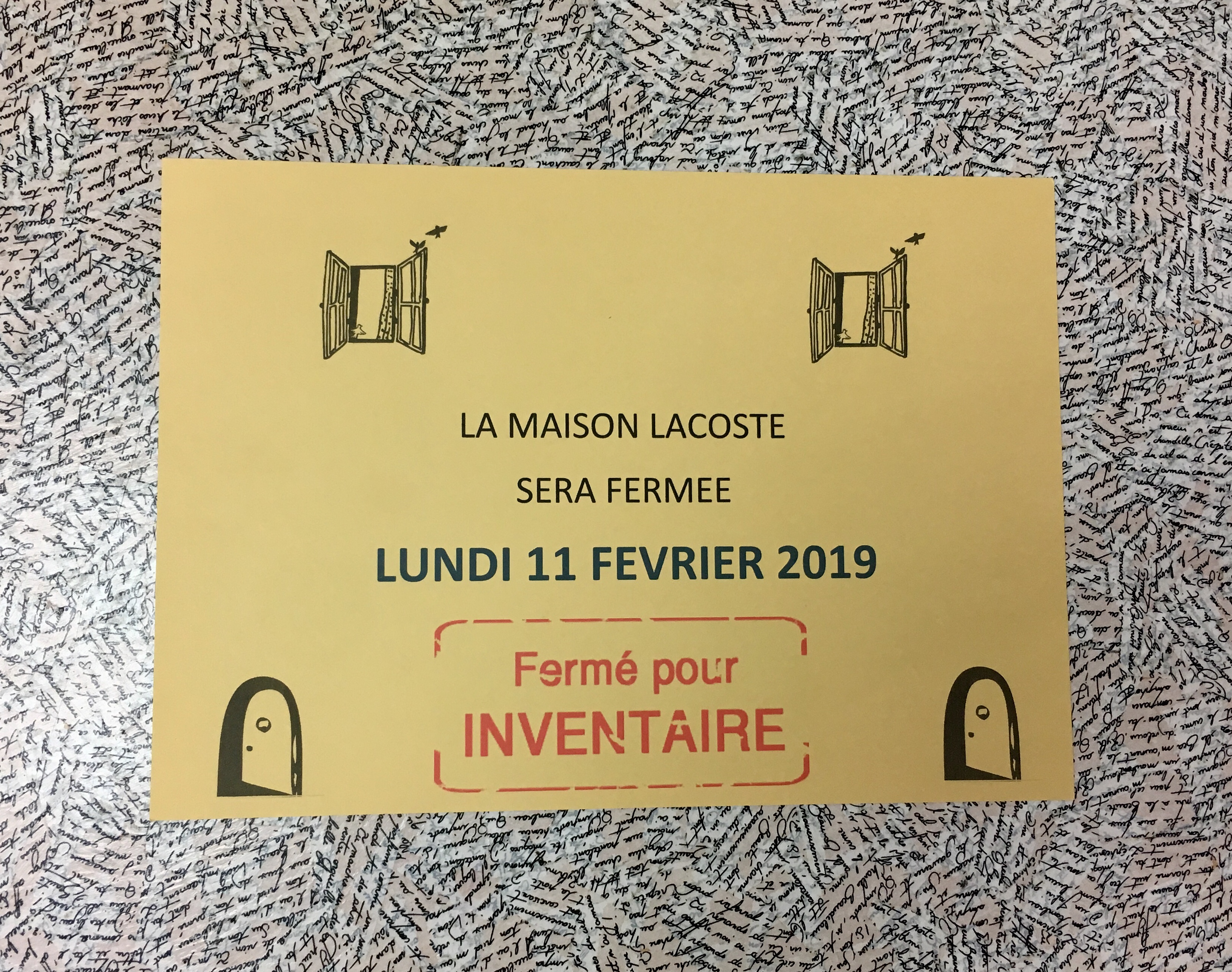 You are currently viewing Inventaire ….Prenez note de la date !